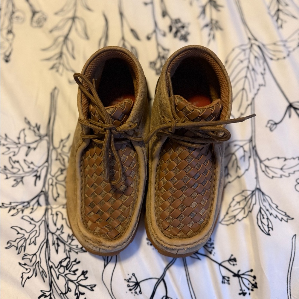 Twisted X Brown Woven Kids Dress Shoes